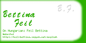 bettina feil business card